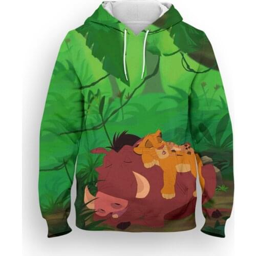 The Lion King Hoodies Mens clothes3D Print Autumn Casual Boy Girl Child Anime hoodie Harajuku Women Oversized hooded sweatshirt