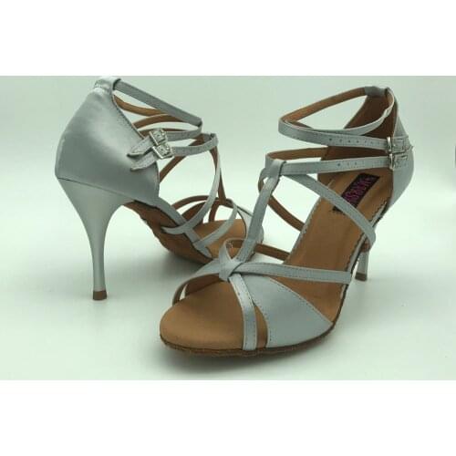 9cm heel Latin Dance Shoes For women Salsa shoes pratice shoes comfortable latin shoes 6232GR low heel high heel available