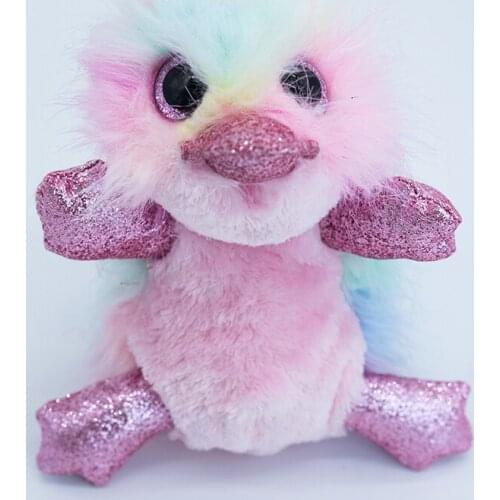 TY Beanie Big Eyes Colorful Platypus Pink Feet Plush Stuffed Cute Animal Collectible Toy Christmas Birthday Gift 15CM