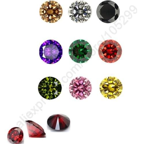 New Arrival 100PCS Lot 5MM-10MM Jewellery Findings 5A Shining Round Cubic Zirconia CZ Stone Beadings Jewelry Big Discount