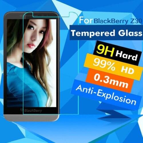 10pcs/lot Tempered Glass Original 9H Explosion-proof Protective Film Screen Protector for BlackBerry Z30