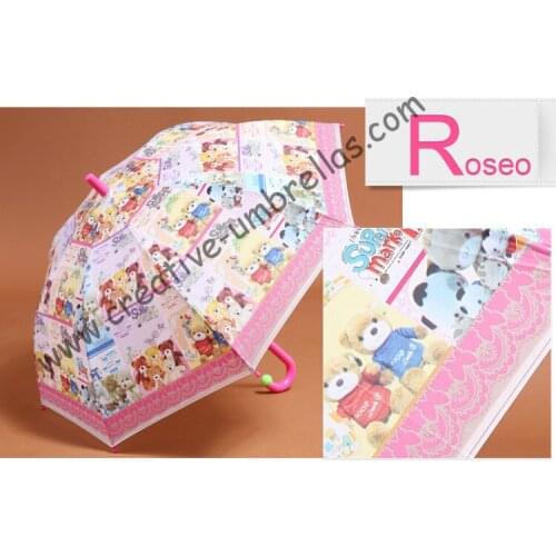 Cartoon baby kid EVA umbrella--Little bear,auto open.8mm metal shaft and fiberglass ribs,windproof,universal for girl&boy