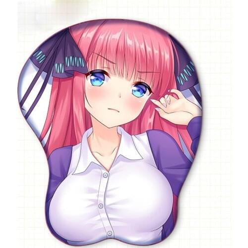 1pcs Anime The Quintessential Quintuplets Nakano Nino 3D Silicone Wrist Rest Mouse Pad Mat Cosplay Prop Decor for Women Men