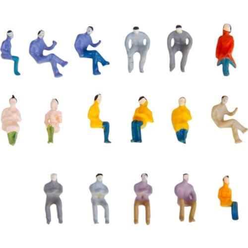 100 Mixed Seated People Figurines Passenger Train Parc Diorama Scenery 1: 100 HO TT