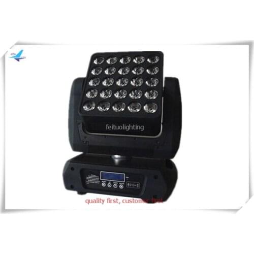 4lot/CASE)high power Unlimited rotation moving beam led dj light 25x12w rgbw 4in1 matrix pixel beam lights