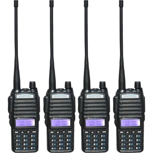 4pcs/set Baofeng UV-82 Walkie Talkie Dual Band Professional 5W 8W Two Way Radio Comunicador UV82 FM Transceiver Radio Station