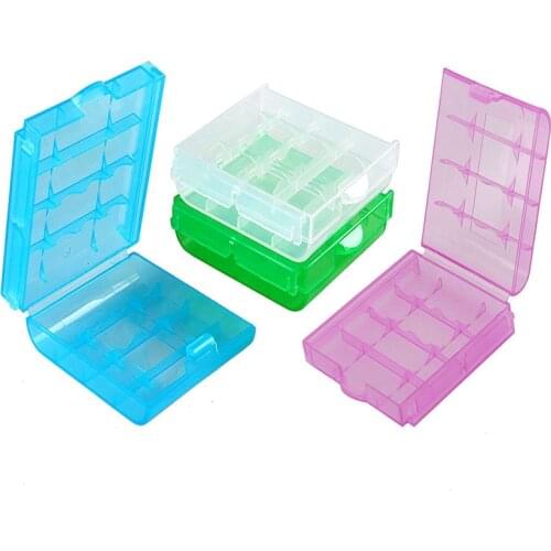 5Pcs AA/AAA Battey BOX Plastic Transparent White New Hard Plastic Case Cover Holder for AA / AAA Battery Storage Box Digital Hot