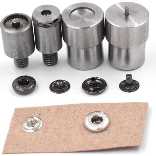51sets 10mm/12.5mm/15mm snap buttons. Grasp the mold. Button to install the tool. Metal rivet mold