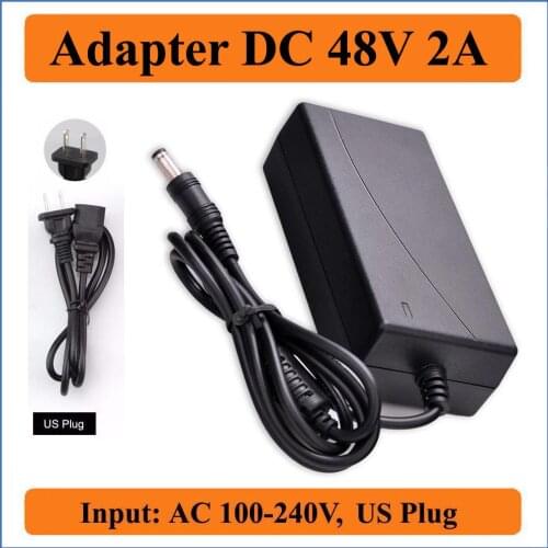 48V 2A US Plug AC DC Adapter power supply 48V 96W Converter adapter regulated AC100V-240V input charger for Led Strips Light