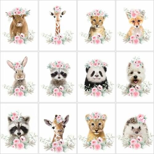 HUACAN Diamond Painting Animal Panda Cross Stitch Full Drill Diamond Embroidery Mosaic Flowers Home Decoration