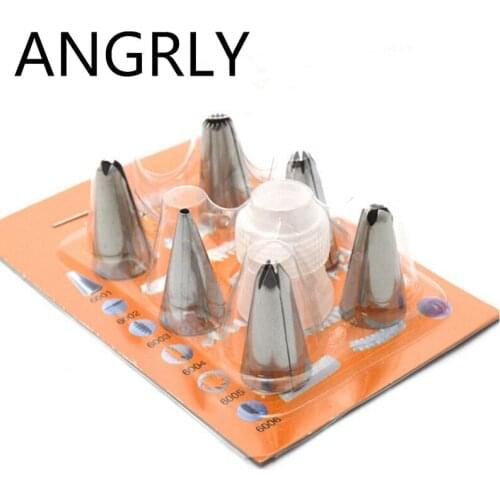ANGRLY 5set/30pcs Stainless Steel Cake Decorating Icing Pastry Piping Nozzles Tips Set Cake Tools Hot Sale kitchen accessories