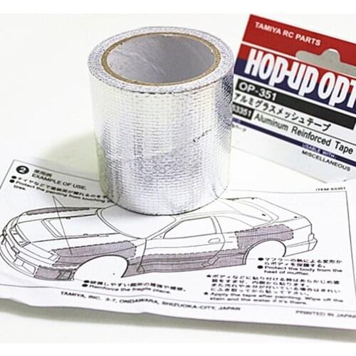TAMIYA 53351 OP-351 RC Car Aluminum Reinforced Tape Heat Shield Resistant Wrap Paper For 1/8 1/10 1/16 Scale Models Cars