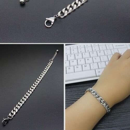 Charm bead bracelet black gifts for man accessories 2020 bracelet mens stainless steel gold chain on hand Steampunk wholesale