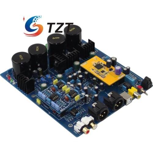 TZT DSD1796 NE5532 Double Chip DAC Decoder Board with XMOS U8 Sub Card for Audio DIY