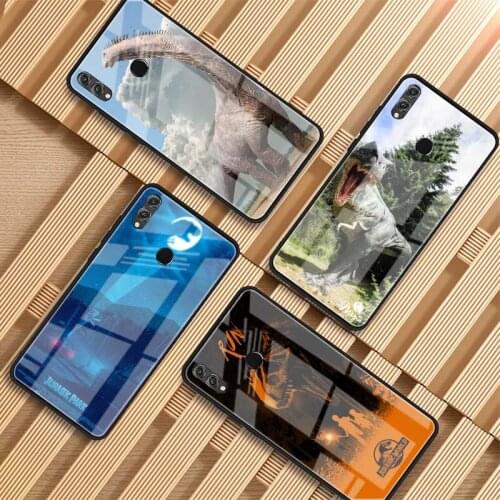 Jurassic Park Tempered Glass Phone Case For Huawei P20 P30 pro P40 lite Mate 20 30 pro 30 lite