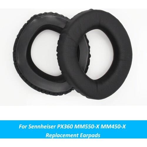 Black Replacement Ear Pads Cushion Earpads Parts For Sennheiser PX360 MM550-X MM450-X Headphone Headset Accessory