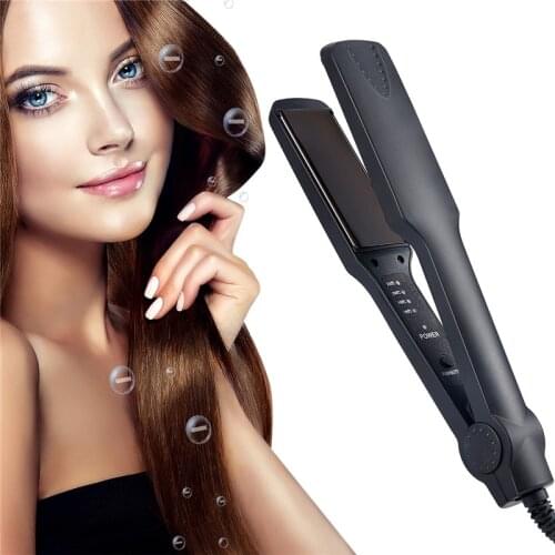 CkeyiN 37mm Wide Plate Hair Straightener Professional Ceramic Flat Iron Fast Heating Straightening Iron Curler Hair Splint Waver