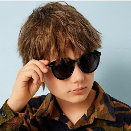 2021 Children Oversize Round Cateye Sunglasses Fashion Brand Design Kid Sun Glasses Boy Girl Unisex Vintage UV400 Mirror Goggle