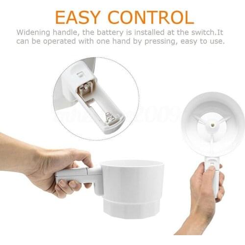Electric Flour Sieve Plastic Cup Shape Mechanical Hand-Held Sifter Shaker Cakes Sugar Mesh Sieve Baking Tools Kitchen Gadgets