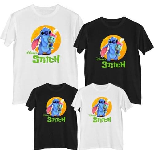 Disney Lilo & Stitch T shirt Comfortable Breathable 100% cotton Fashion clothes for teens Mens Woman T-shirts Children clothes