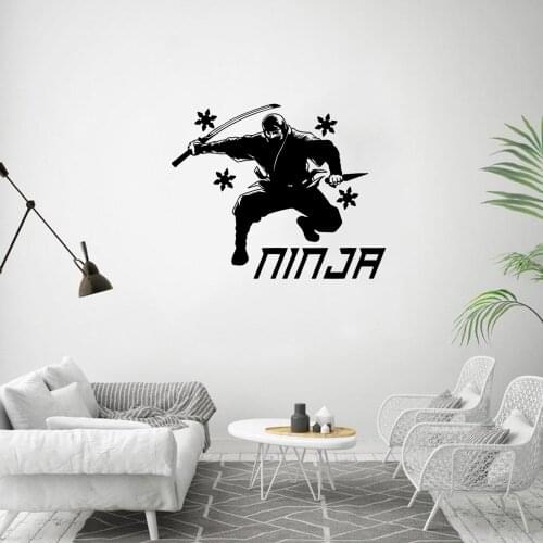 Cartoon Ninja Wall Decal Art Vinyl Stickers For Kids Room Living Room Home Decor Wall Stickers Waterproof Wallpaper
