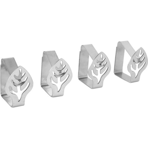 HLZS-8PCS Stainless Steel Silver Thickened Strong Cloth Clip ,Tablecloth Clamp Holder, Table Cover Clamps,Table Cloth Holders