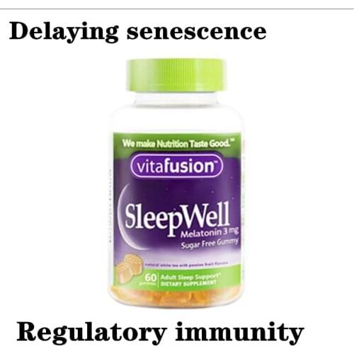 60 grains and 1 bottles Melatonin Sleep Candy Helps Sleep Chewing Melatonin Fudge Promotes Sleep and Improves Sleep Quality