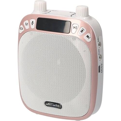 M-88 Voice Amplifier with Wired Microphone Rechargeable Magaphone with Waistband AUX IN TF Card U Disk Music Player for Teaching