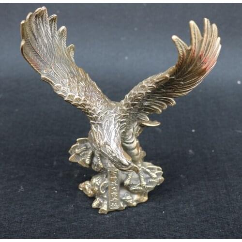 Antique Old QingDynasty copper statue,Eagle wings sculpture,hand carving crafts,best collection&adornment,free shipping
