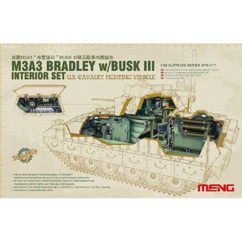 Meng Bradley Model 1/35 SPS-017 M3A3 w/Busk III Interior Set