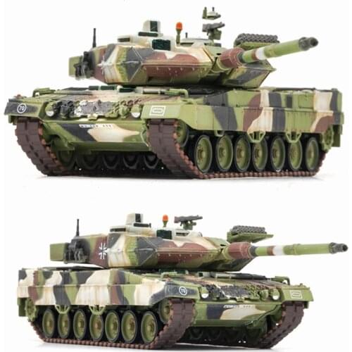 1/72 German Army Leopard 2A6 Main Battle Tank Model Winter Snow Camouflage Alloy Die-casting Adult Toys Military Collection Gift