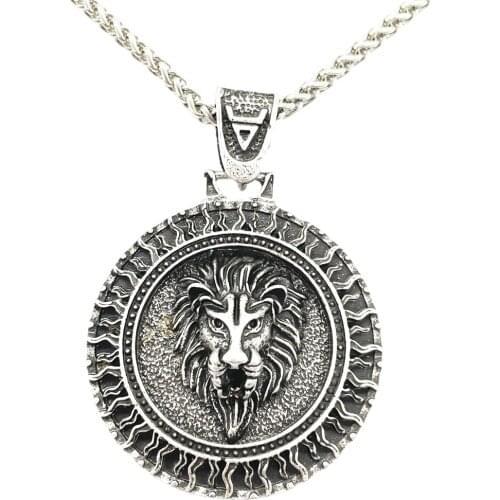 Lion Pendant Slavic God Sun Veles Symbol Amulet Viking Jewelry Necklace