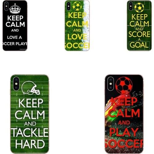 Keep Calm And Play Soccer Bags For HTC U11 Life Capa U11 Plus U 11 U12 Life Soft Cases Cover