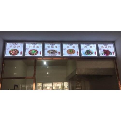 6PCS 16"x24" Wall Mounted Aluminum Snap Frame LED Lit Menu Boards for Fast Food Store,Restaurant