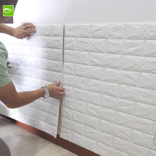 15pcs 3D Foam Brick Wall Sticker Waterproof for Living Room Bedroom Kitchen Wall DIY Self adhesive Wallpaper Home Decor