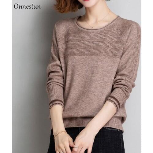 Solid Sweater Women Autumn Winter Pullovers Knitted Sweater Korean Style Long Sleeve Top Pull Femme Sweaters