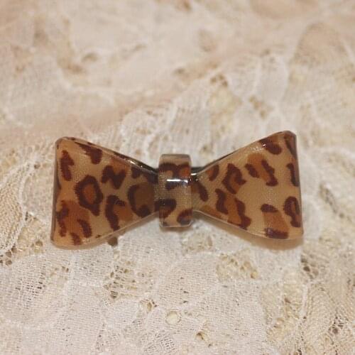 Factory Direct Supplies hot sale ins new alligator clips leopard print bow barrettes Delicate and compact headwear