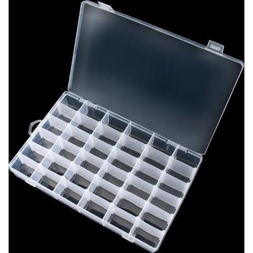 Adjustable 5-36 Compartments Plastic Box Case Jewelry Loose Beads Earring Storage Container Grids Screw Craft Organizer Jewelry