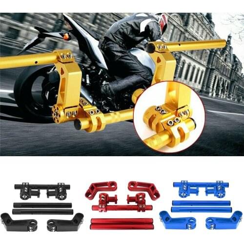Motorcycle Adjustable Steering Handlebar 7/8" 22mm Removable Handle Bar System for 125cc Pit Bike Dirt Bike Motobike Scooter