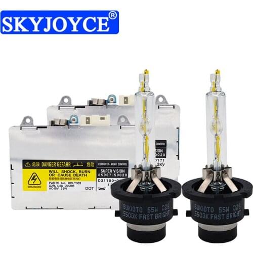 SKYJOYCE 55W Fast Bright D2S D4S HID Kit 55W D2S D4S 5500K HID Bulb Car Headlight 85967-50020 D2S Ballast For Japan Original hid