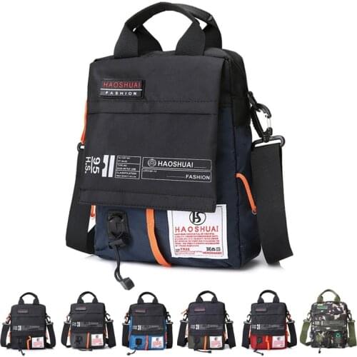 New Mens Bag Messenger Bag Male Waterproof Nylon Camouflage Satchel Over the Shoulder Crossbody Bags Handbag Mini Briefcase