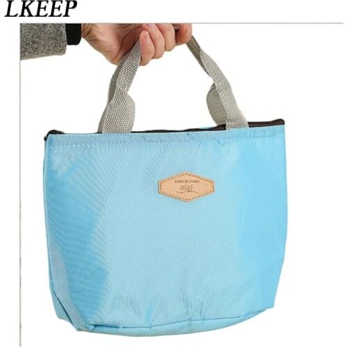 Lunch Bag 4 Candy Colors Insulated Tinfoil Aluminum Cooler Thermal Picnic Lunch Bag Waterproof Travel Tote Box