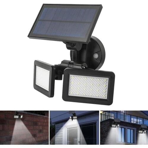 5.5V 2.5W 48LED Solar Street Light Radar Induction Wall Light Waterproof 360° Energy-saving for Garden / Courtyard / Fence