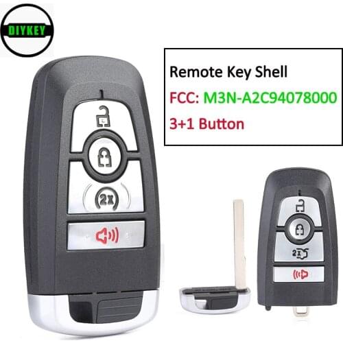 DIYKEY164-R8166 Smart Remote Key Shell Case 4 Button Fob for Ford Fusion Explorer Expedition Edge 2017-2019 FCC: M3N-A2C94078000