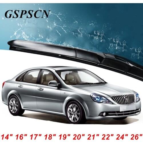 GSPSCN Universal U-Type Car Wiper Blade 14"16"17"18"19"20"21"22"24"26" Windscreen Windshield dual Rubber Auto Three-stage Wipers