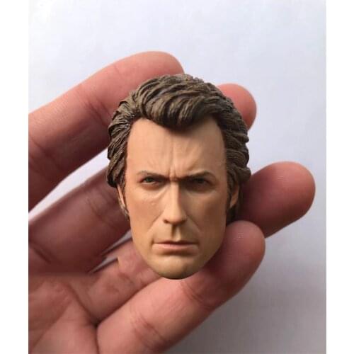 In Stock For Sale 1/6th Detective Police Clint Male Head Sculpture For Usual 12inch Doll Action Figure