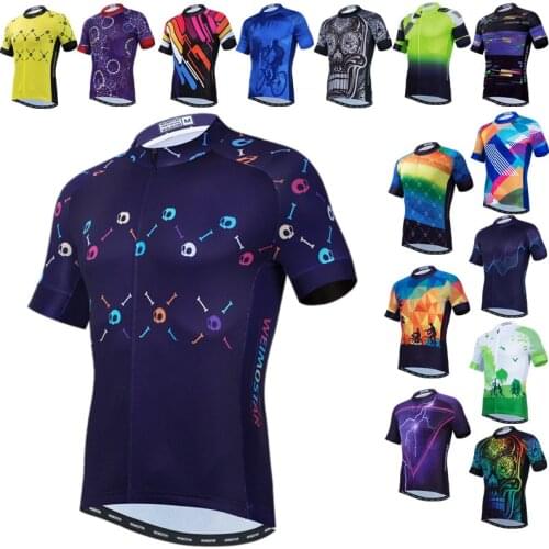 Weimostar Mens Cycling Jersey Summer Mountain Bike Clothes Anti-UV Bicycle Shirt Pro Team Biking Jersey Tops Maillot Ciclismo