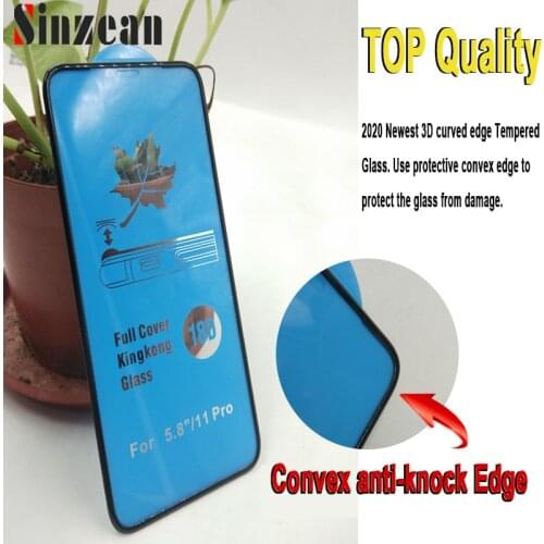 50pcs 18D Convex Edge 3D Curved Edge Glass For 13/12 PRO MAX/Mini/11 Pro Max/678 Plus/XS MAX/XR Anti-Shock Tempered Glass