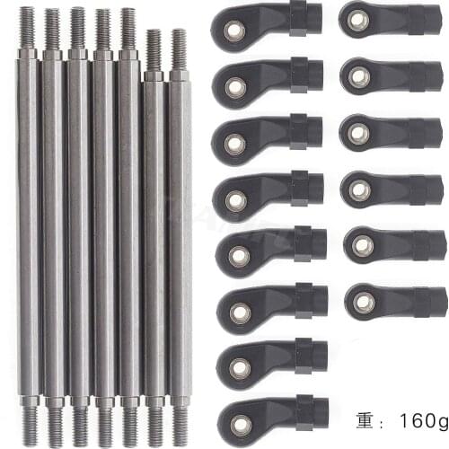 1set Stainless Steel Rod Link Linkage Suspension Links Set Suspension Linkage Tie Rod Link Kit for Redcat GEN8 1/10 RC Car