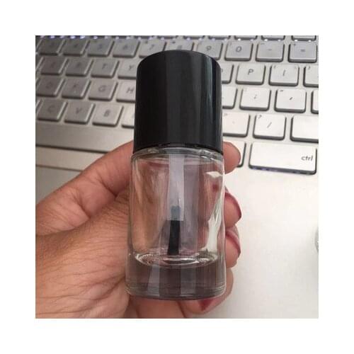 10pc 10ml Transparent Glass Nail Polish Bottle Empty With Lid Brush Cosmetic Containers Nail Glass Bottles with Brush